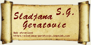 Slađana Geratović vizit kartica